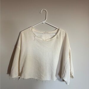 We The Free Off-White Crop Top